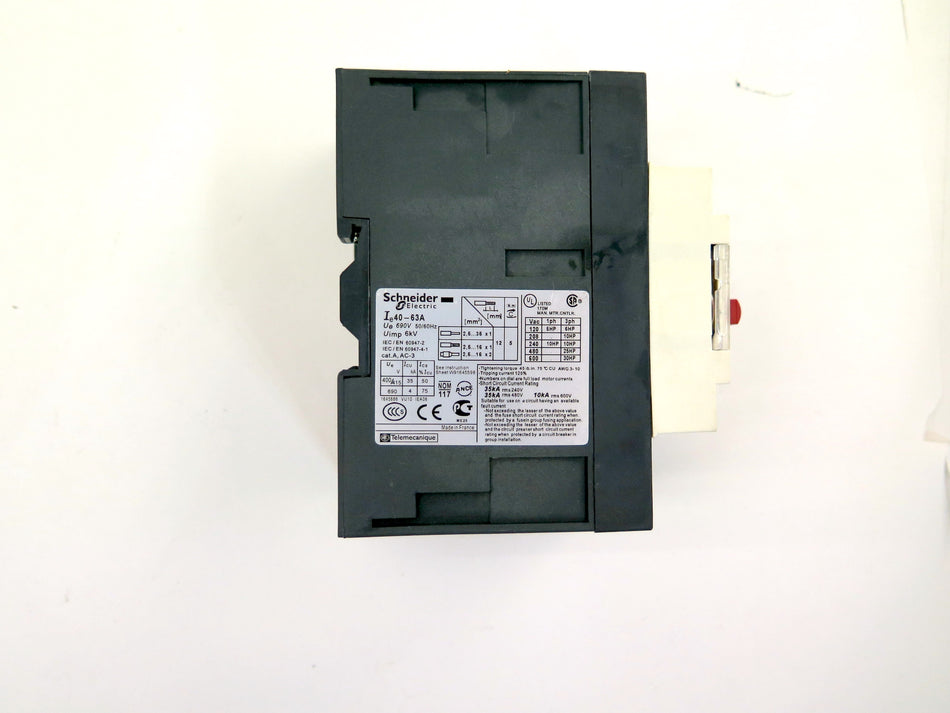 Schneider GV3ME63/ 40-63A Circuit Breaker 600V  40-63A - Advance Operations
