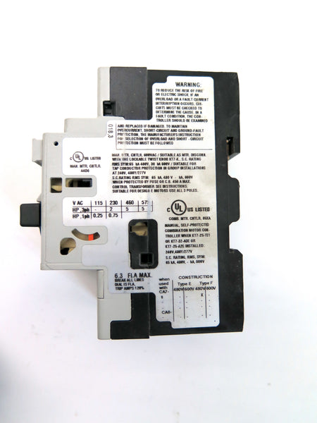 Sprecher + Schuh KTA7-25S-6,3A Ser C Motor Circuit Breaker - Advance Operations