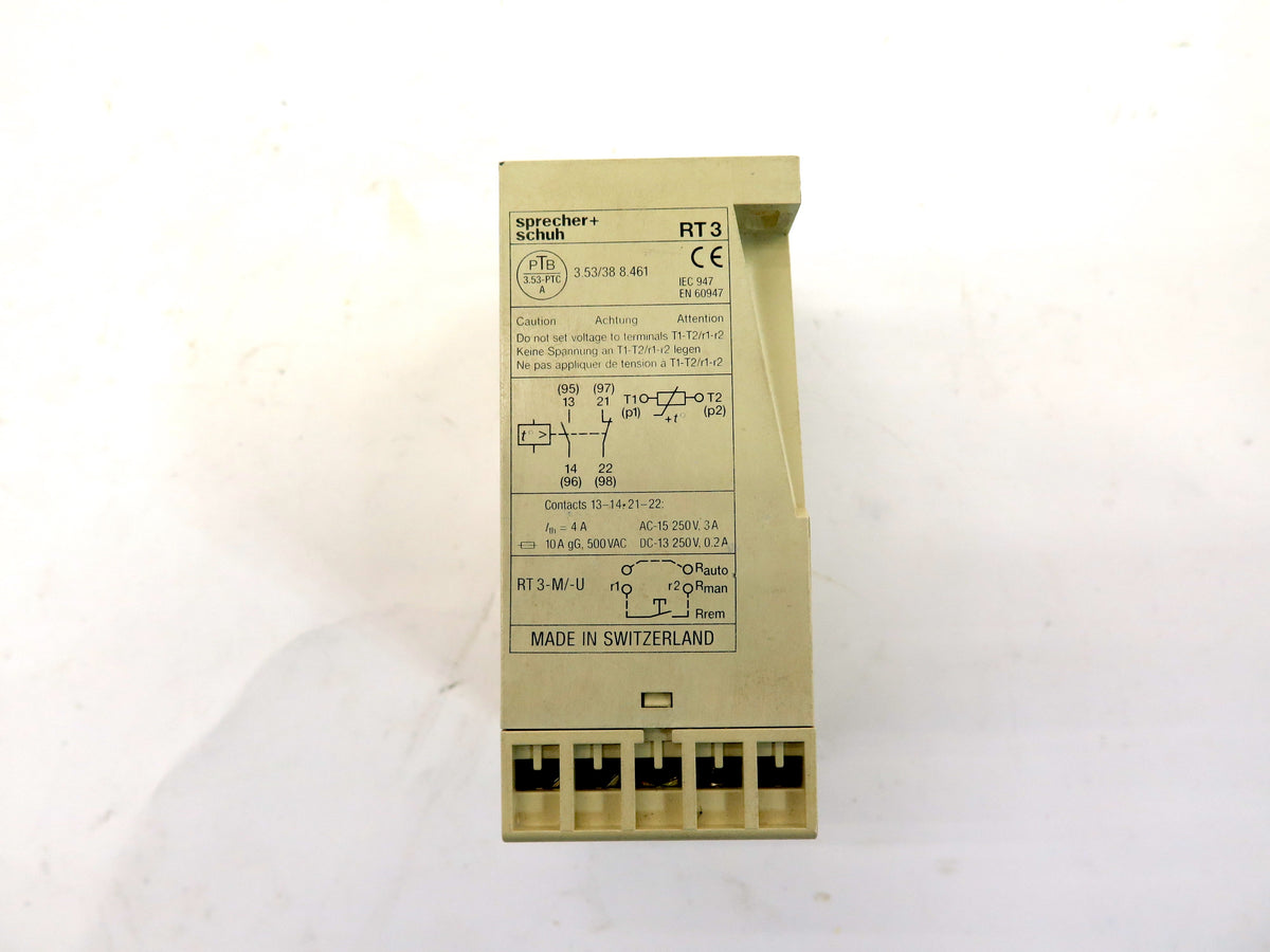 Sprecher + Schuh Thermistor Protection Relay  w/Resety 110V - Advance Operations