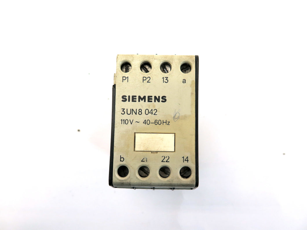 Siemens 3 UN8 042 Contactor 110V 40-60Hz - Advance Operations