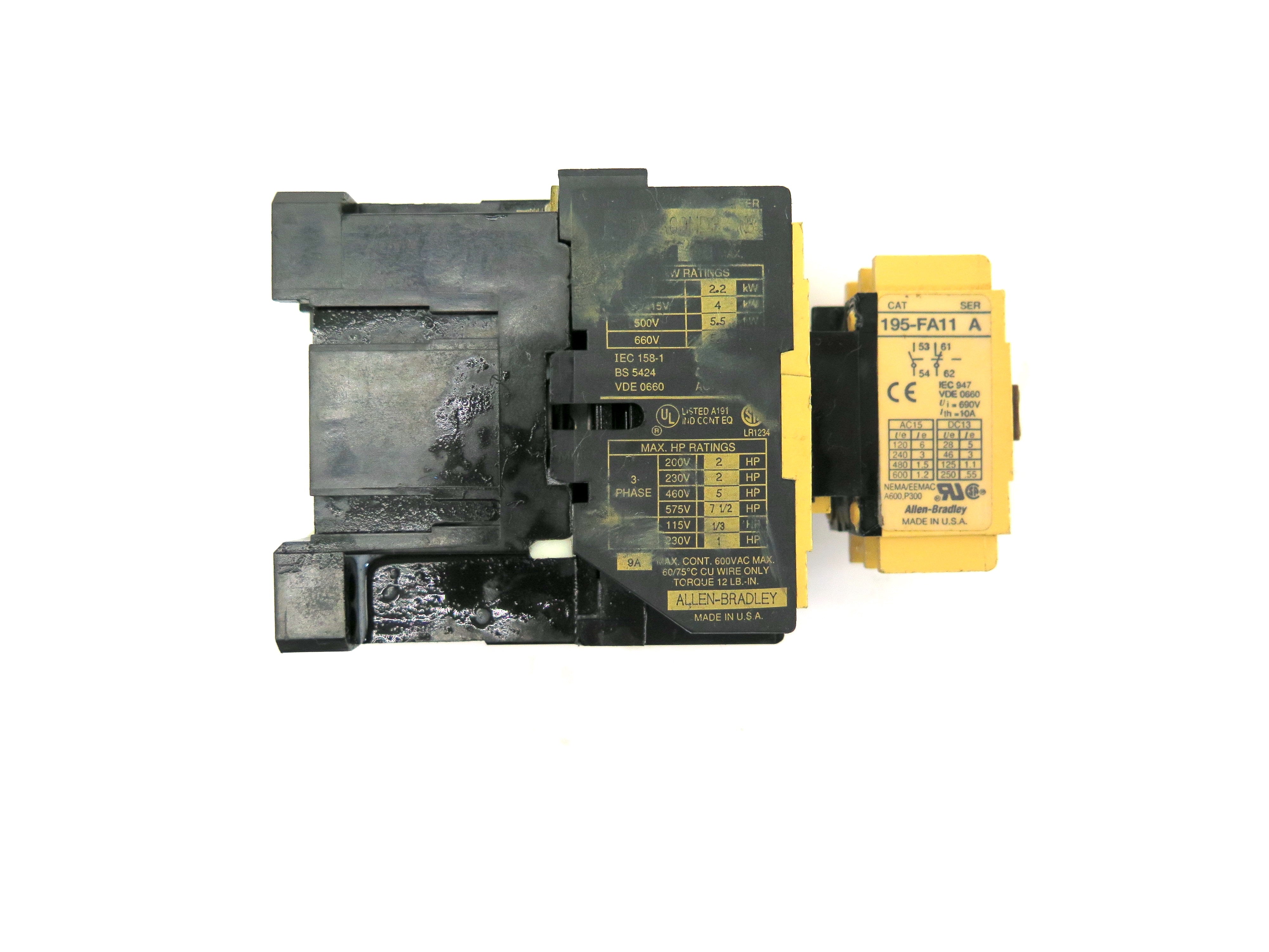 Allen-Bradley 700-F220A1 CONTACTOR W/ 195-FA11 - Advance Operations