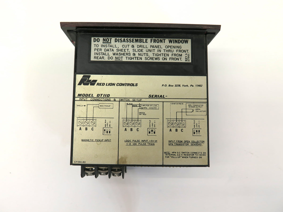 Red Lion DTIID Controller Ditak II - Advance Operations