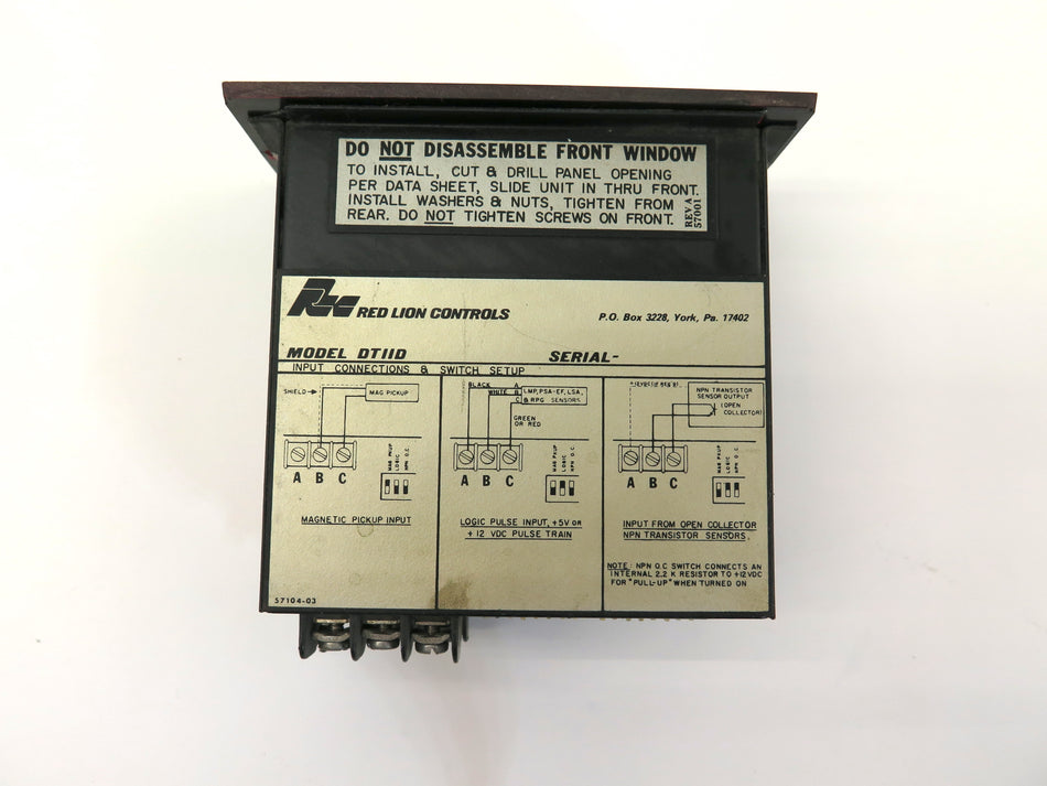 Red Lion DTIID Controller Ditak II - Advance Operations