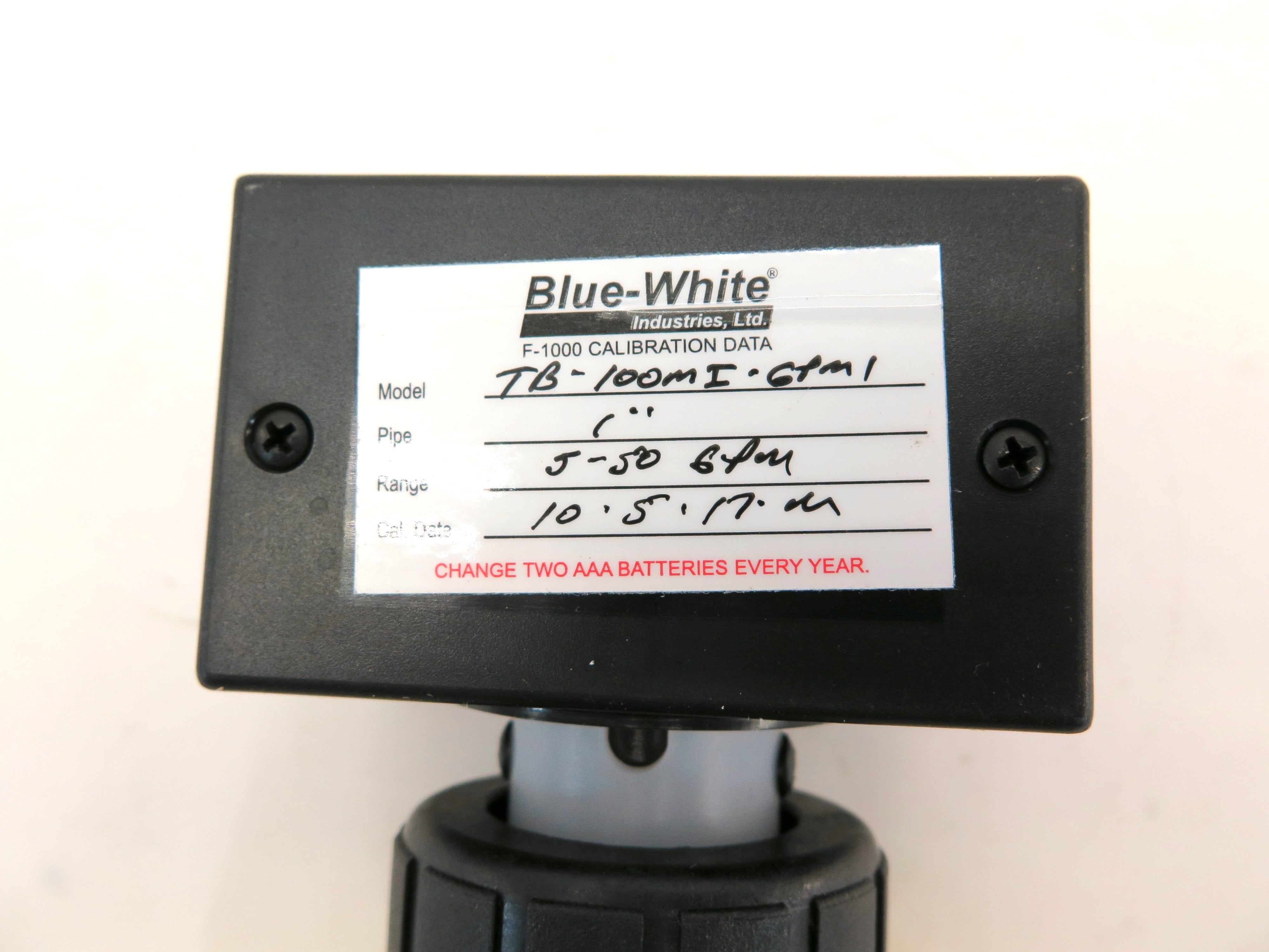 Blue-White F-1000-TB Flow Totalizer 1 NPT - Advance Operations