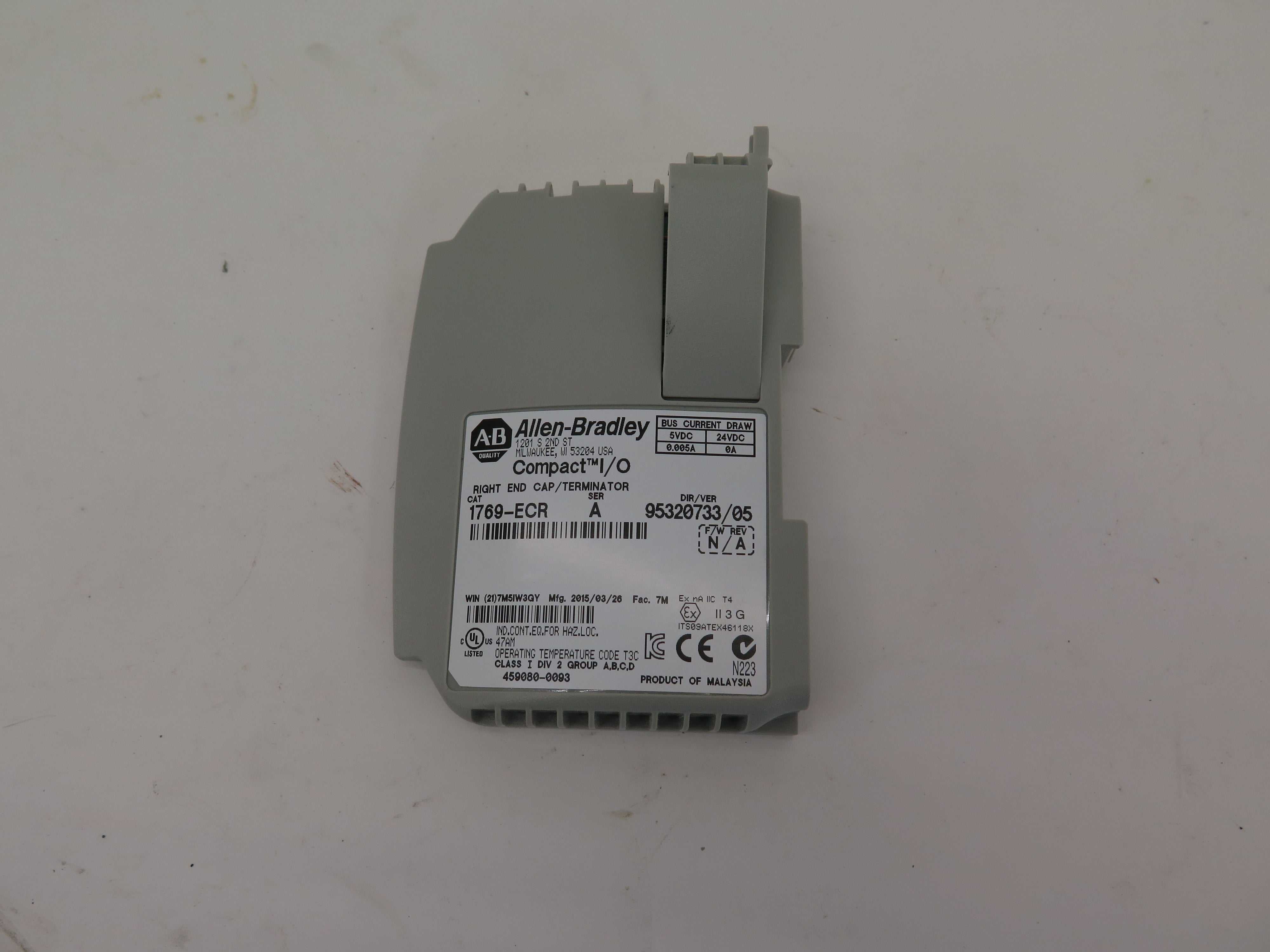 Allen-Bradley 1769-ECR Compact I/O END CAP - Advance Operations
