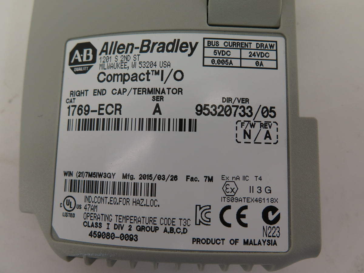Allen-Bradley 1769-ECR Compact I/O END CAP - Advance Operations