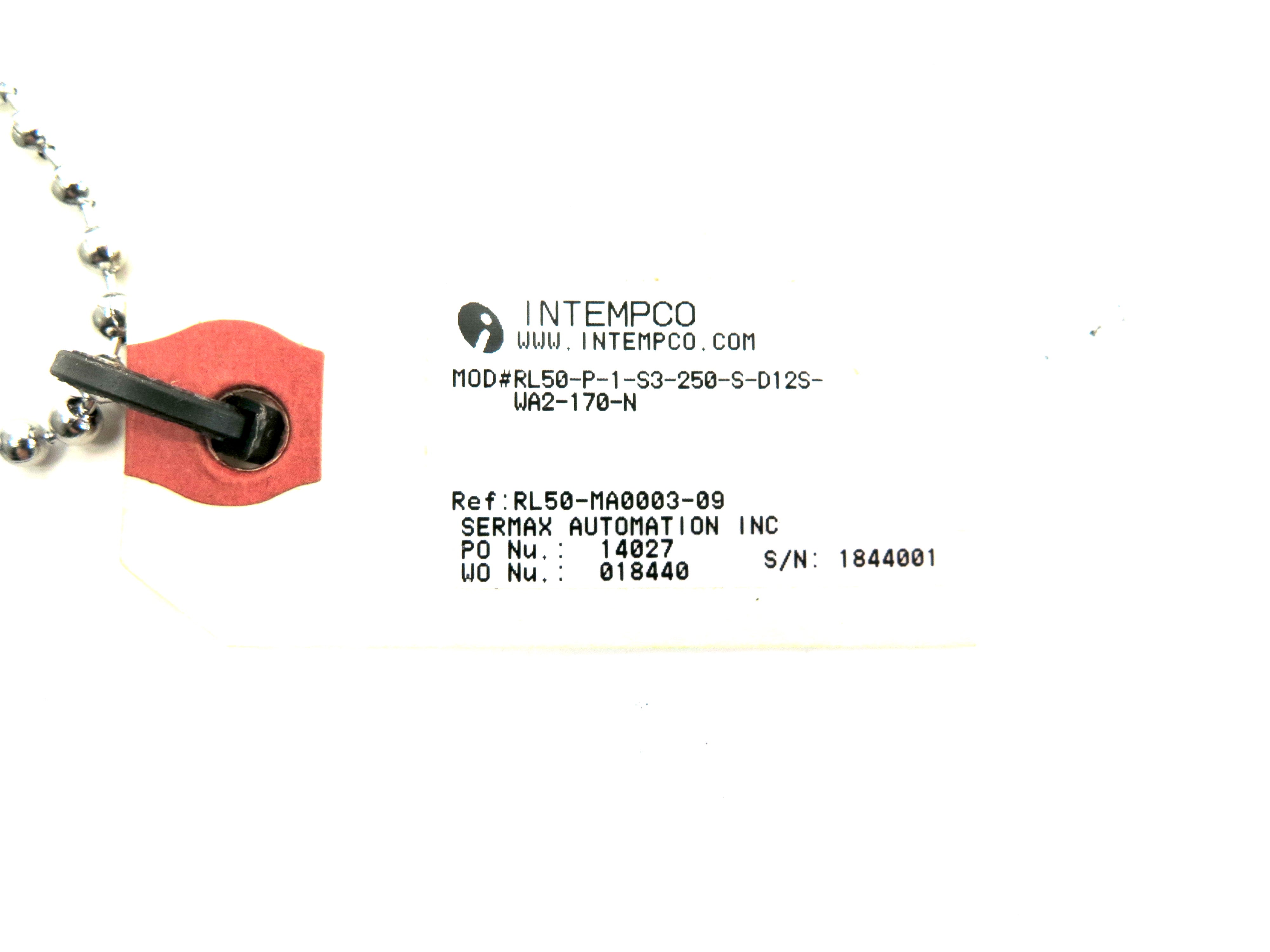 Intempco RL50--P-1-S#-250-S-D12S-WA2-170-N Probe - Advance Operations