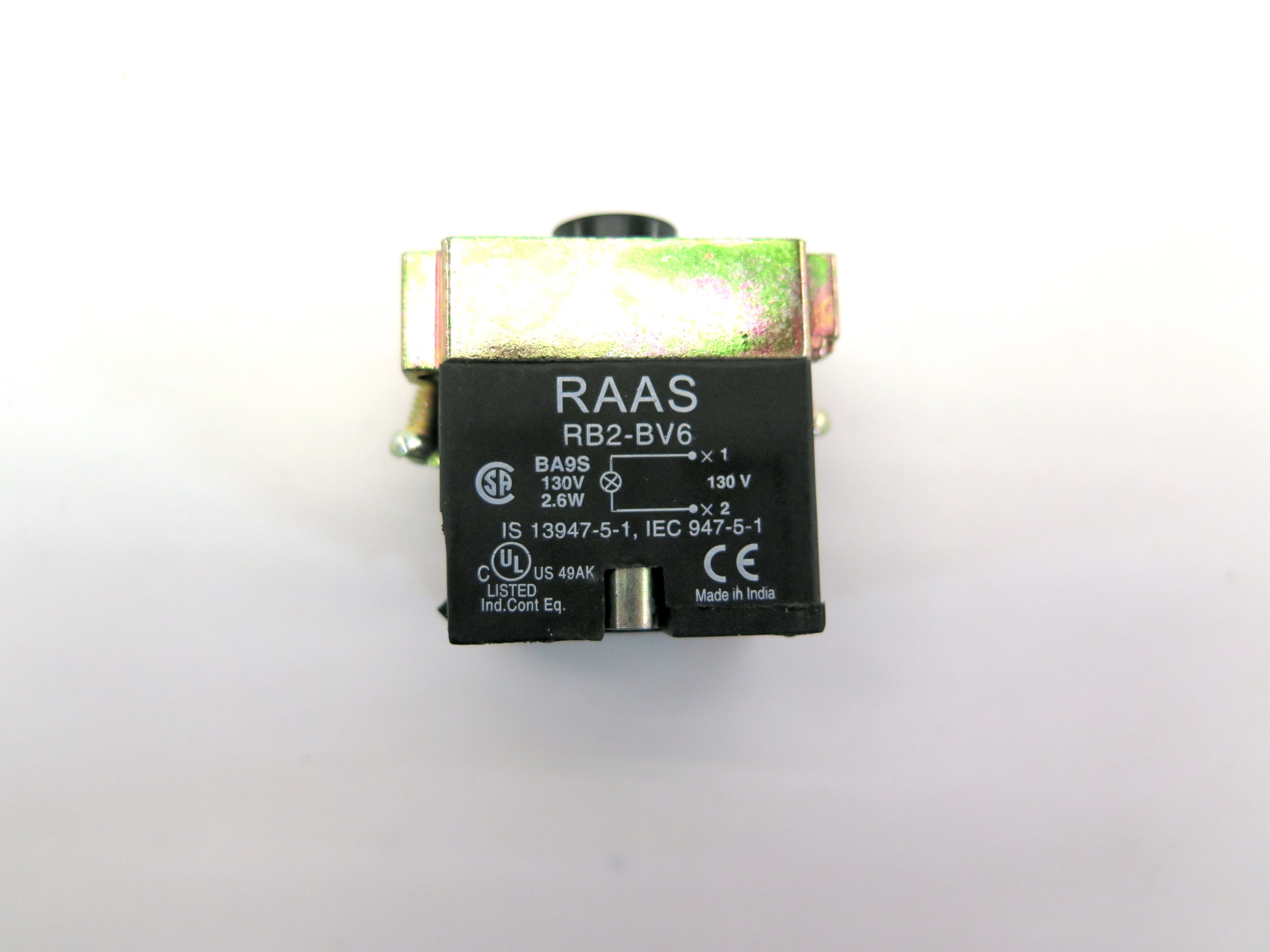 RAAS Controls RB2BV6 Shamrock Controls Pilot Light Body - Advance Operations