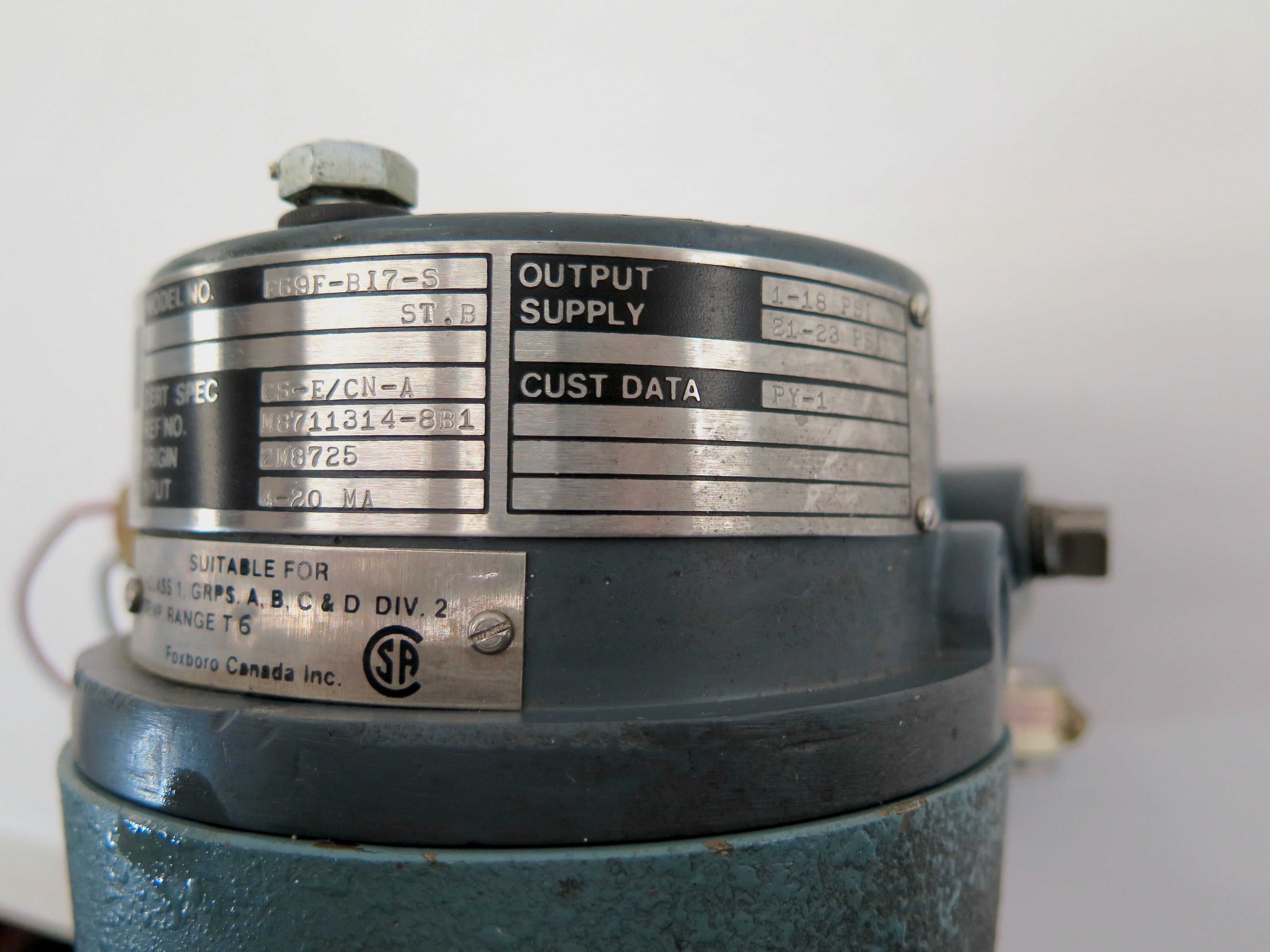 Foxboro By Schneider E69F-B17-S ST.B Current to Air Converter - Advance Operations