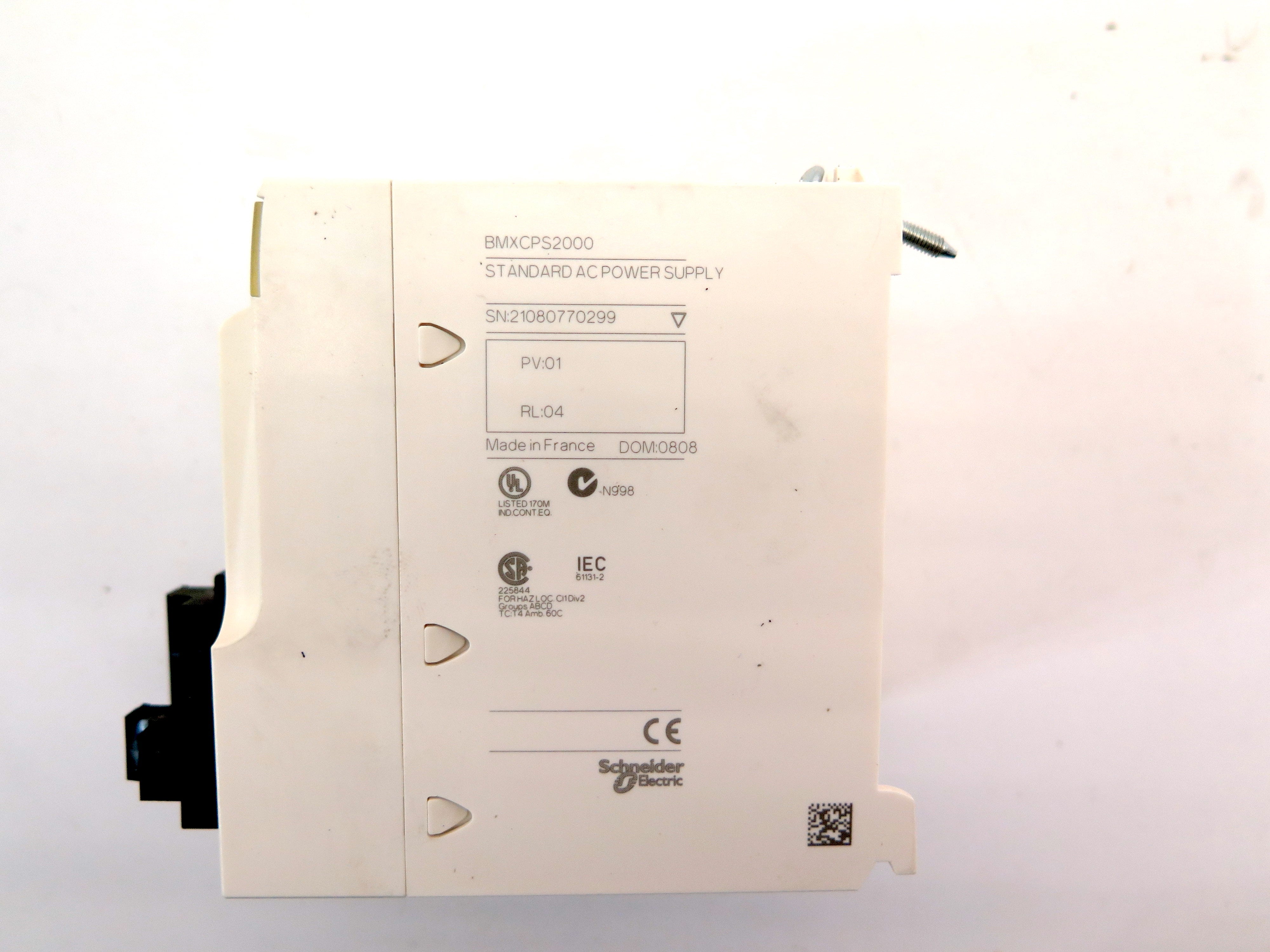 Schneider Telemecanique BMXCPS2000  Modicon M340 A/C  Power Supply - Advance Operations