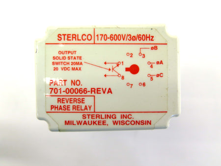 Sterlco 701-00066-REVA 8 Pins Reverse Phase Rellay - Advance Operations