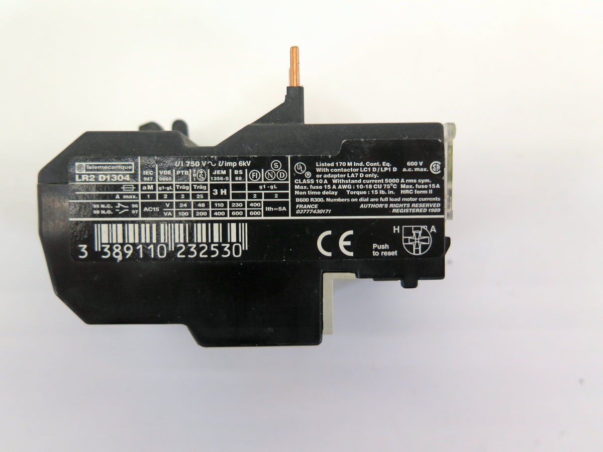 Telemecanique LR2 D1304 Thermal Overload Relay 0.40-063A - Advance Operations