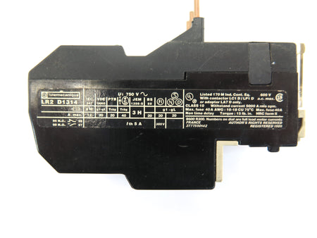 Telemecanique LR2 D1314 Thermal Overload Relay 600VAC Max 7-10Amp - Advance Operations