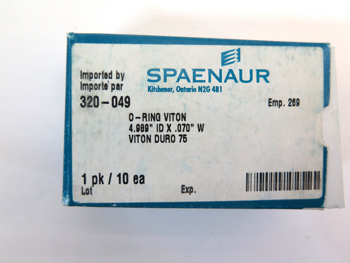 Spaenaur 320-049  O-Ring Viton Duro 75 4.989" ID X 0.70 W - Advance Operations