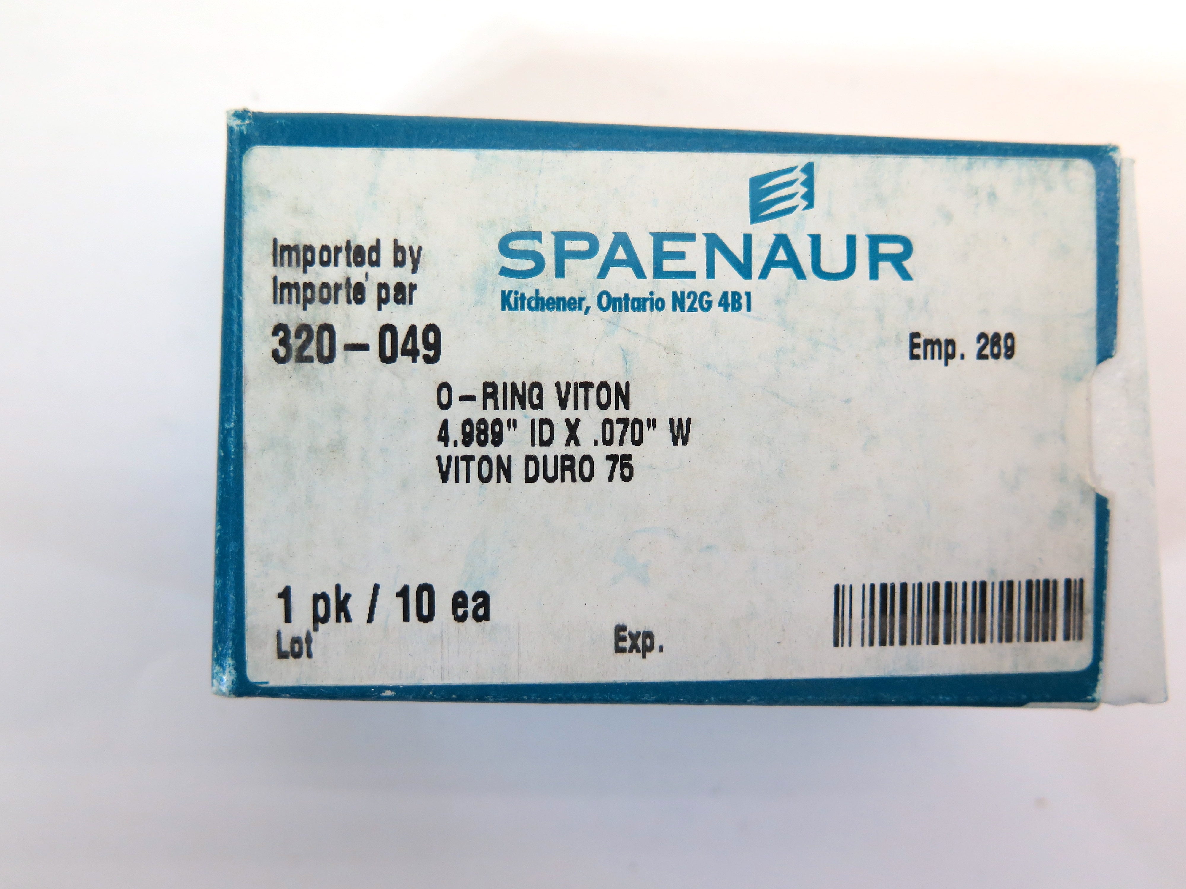 Spaenaur 320-049  O-Ring Viton Duro 75 4.989" ID X 0.70 W - Advance Operations