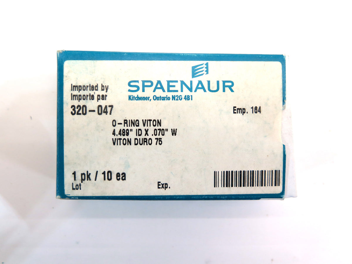 Spaenaur 320-047 O-Ring Viton Duro75 4.489" ID X .070" W.  Lot of 10 - Advance Operations