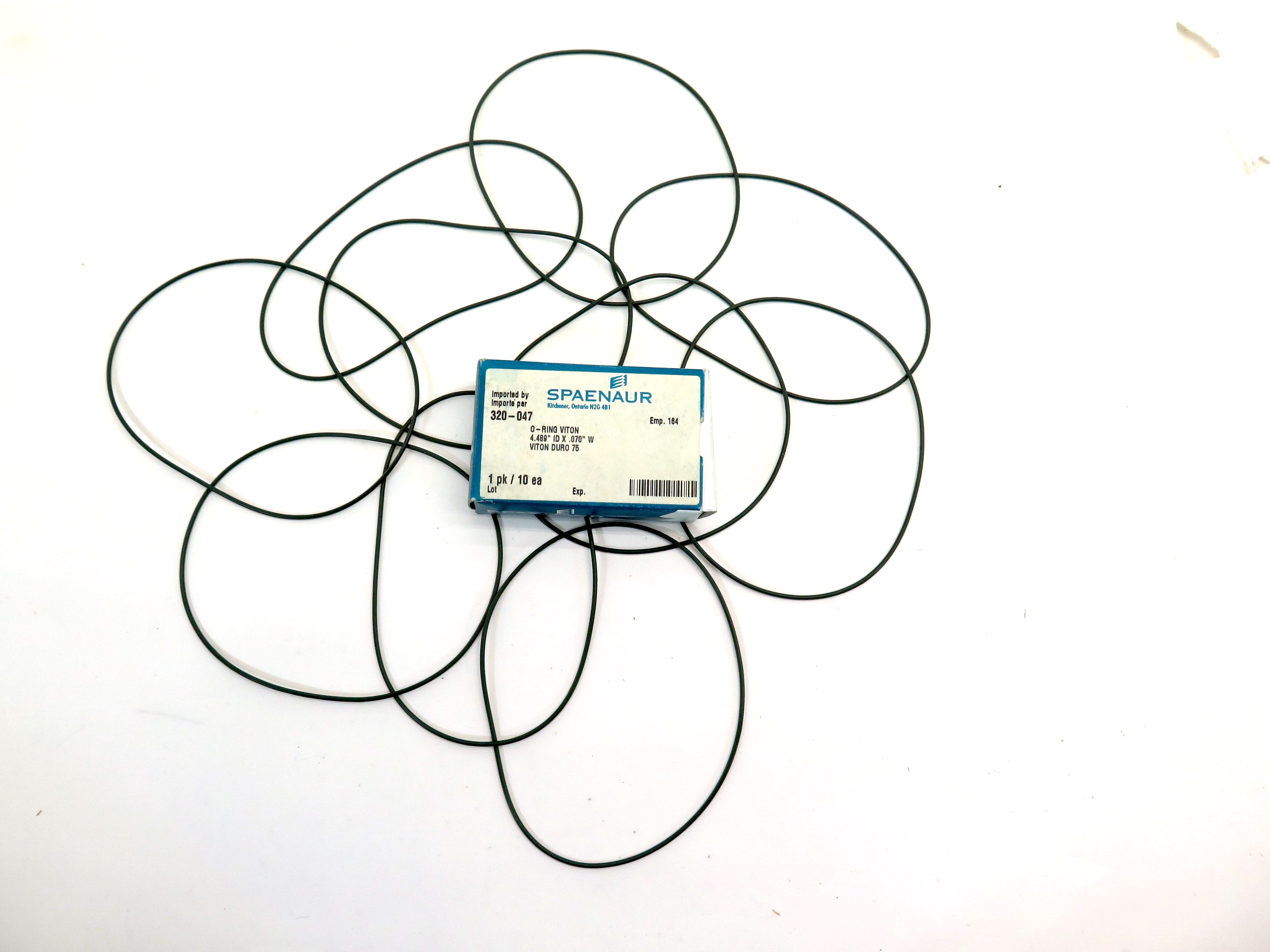 Spaenaur 320-047 O-Ring Viton Duro75 4.489" ID X .070" W.  Lot of 10 - Advance Operations