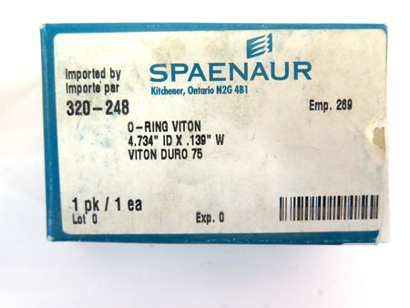 Spaenaur 320-248 O-Ring Viton Duro 75  4.734" ID X .139 W - Advance Operations