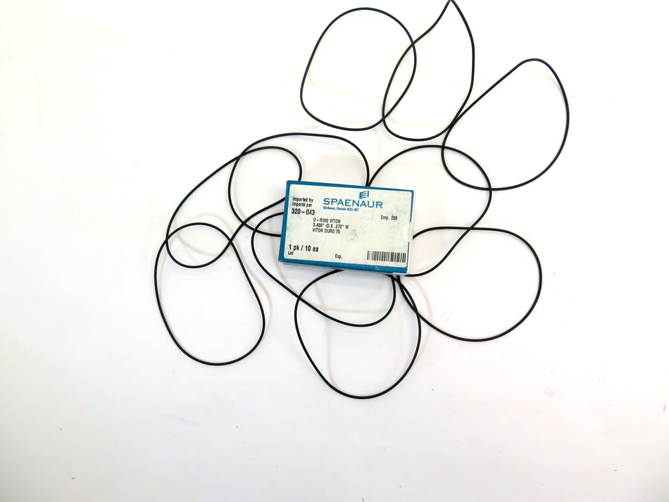 Speanaur 320-043 O-Ring Viton Duro 75 3.489" ID X .070" W  Lot of 10 - Advance Operations