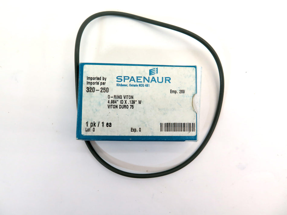Spaenaur 320-250 O-Ring Viton Duron 75 4.984" ID X .139" W Lot of 10 - Advance Operations