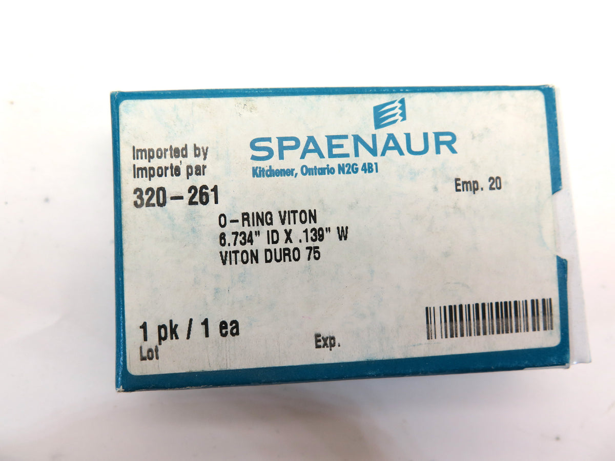 Spaenaur 320-261 O-Ring Viton Duro 75 6.734" ID X.139 W - Advance Operations