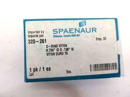 Spaenaur 320-261 O-Ring Viton Duro 75 6.734" ID X.139 W - Advance Operations