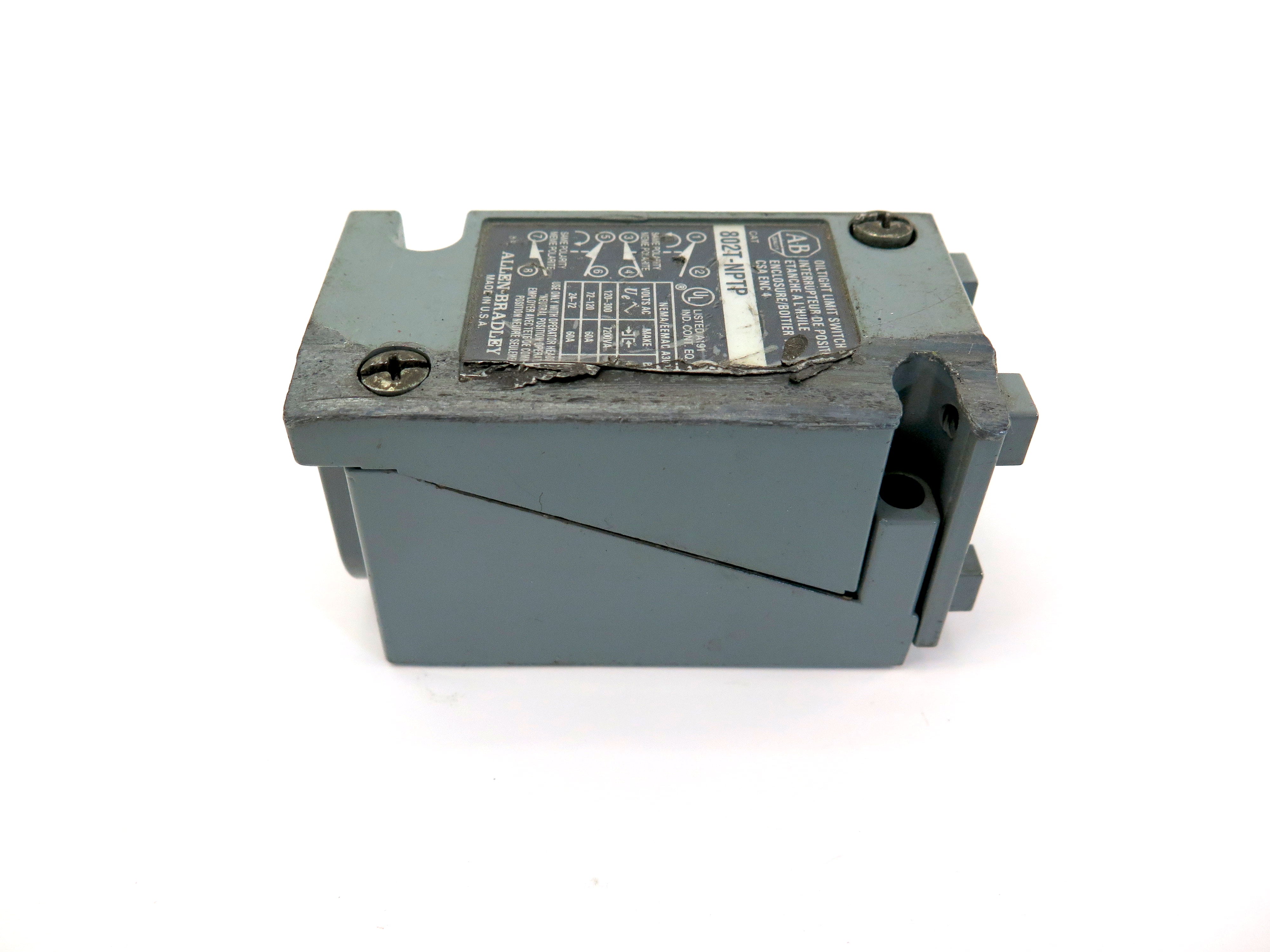 Allen-Bradley 802-NPTP Oiltight Limit Switch - Advance Operations