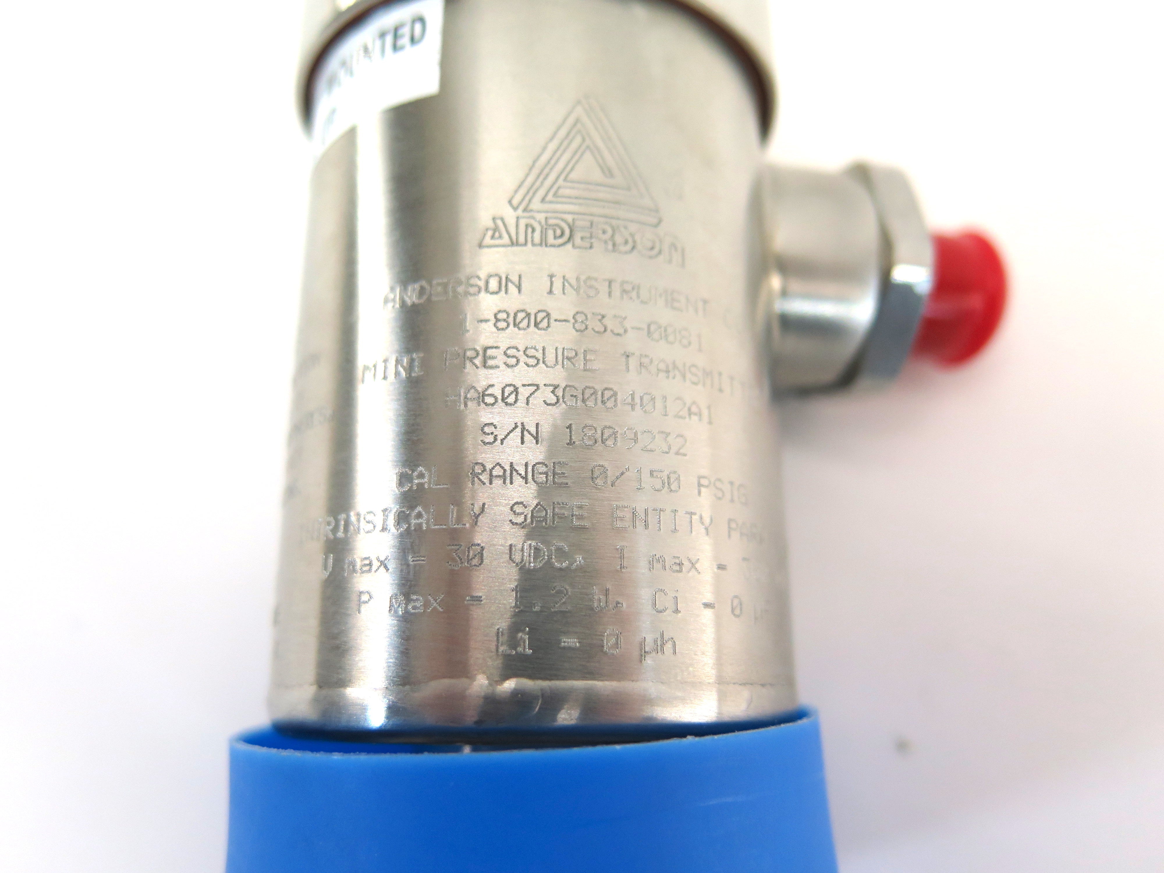 Anderson HA6073G004012A1 Life Sciences Series Pressure Sensor - Advance Operations