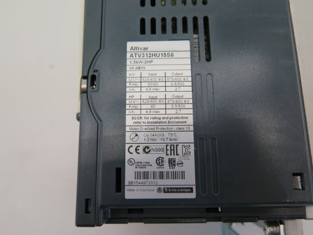 Schneider Altivar ATV312HU15S6 AC Drive 2HP/1.5kW - Advance Operations