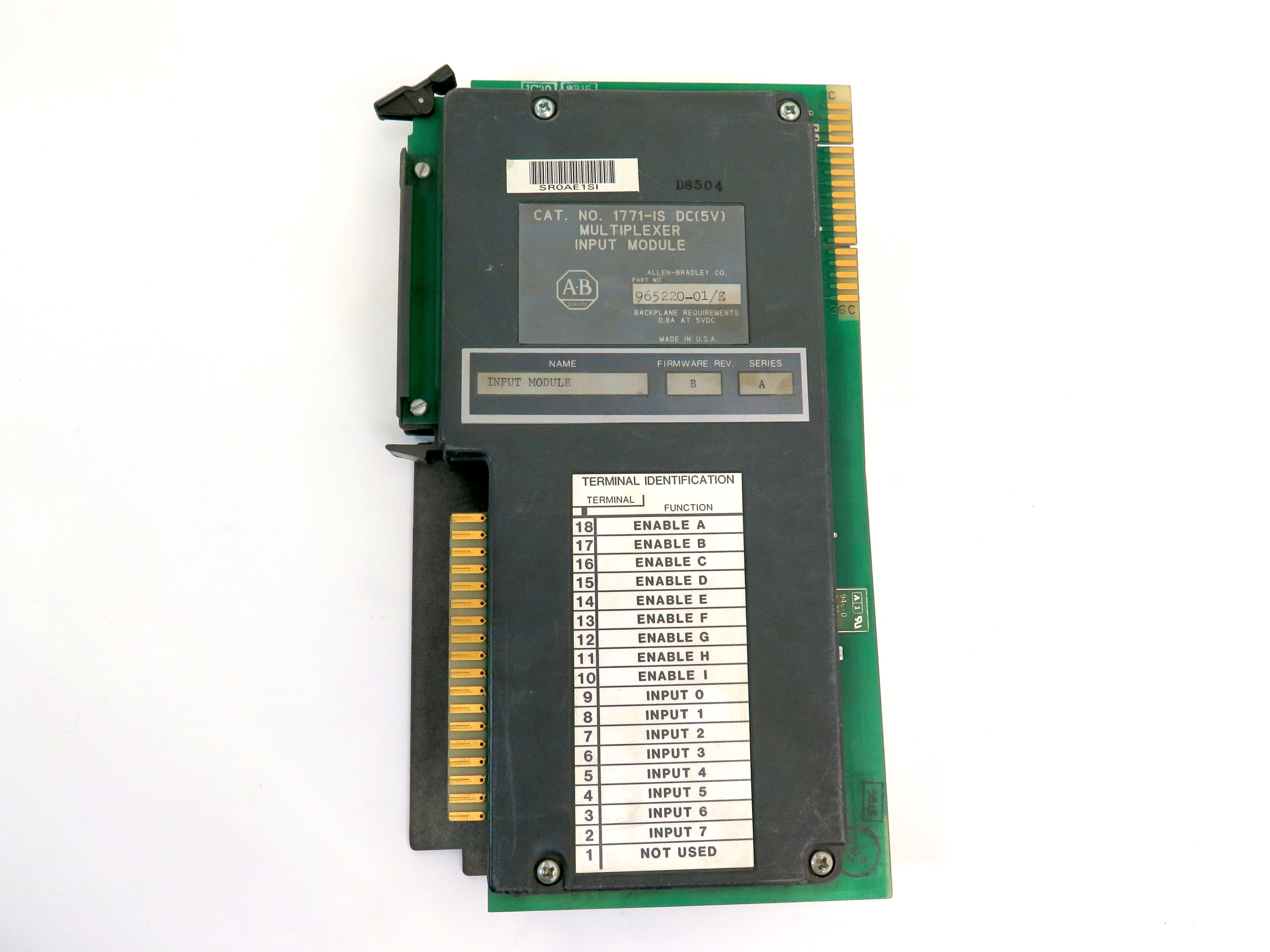 Allen-Bradley 1771-IS DC(5V) Multiplexer Input Module - Advance Operations