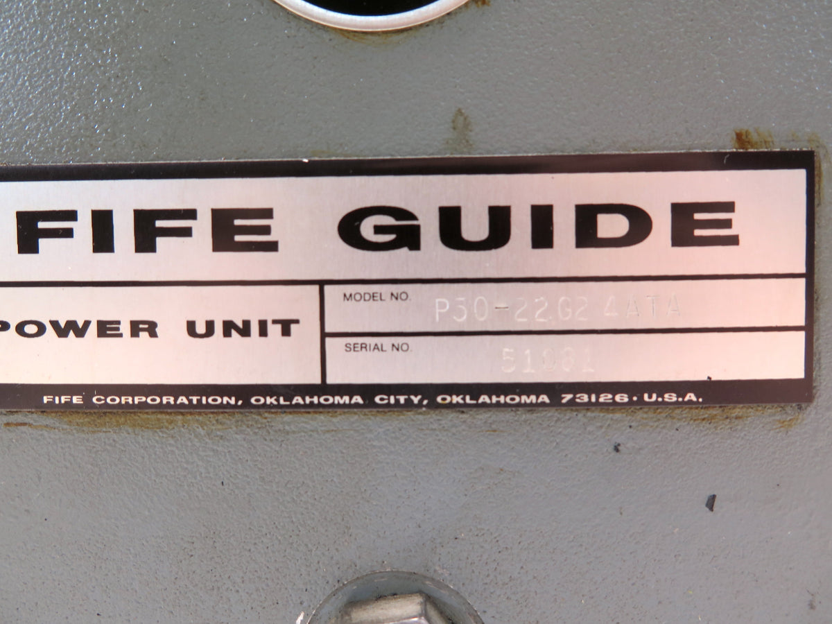 FIFE P50-22G2 4ATA Pneumohydraulic Power Unit  REFURBISHED - Advance Operations