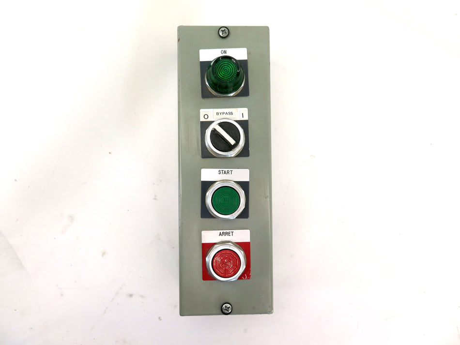 Eurobex 1500SD 4 Hole Push Button Enclosure START / STOP / BYPASS - Advance Operations