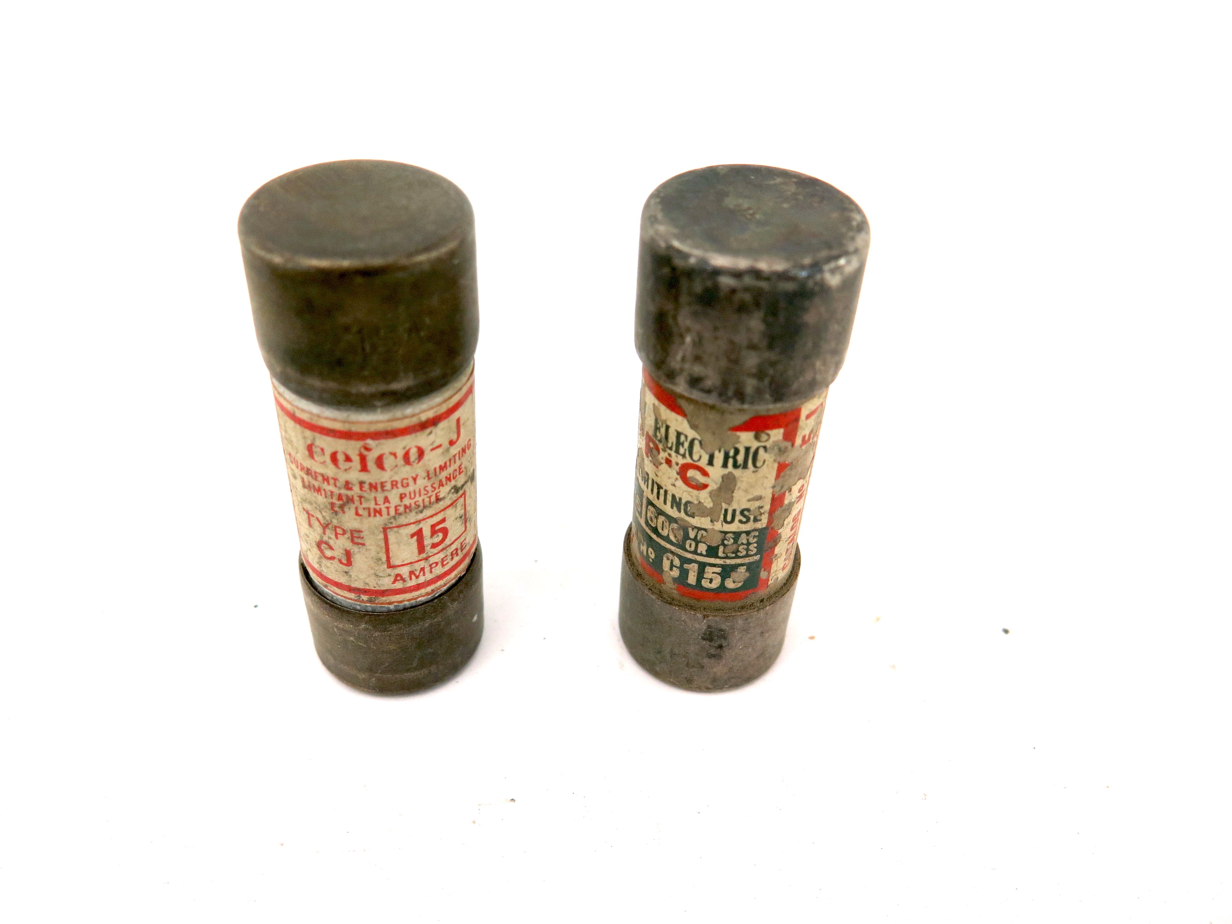 English Electric C15J Fuses 15A 600V LOT OF 14 NOS - Advance Operations