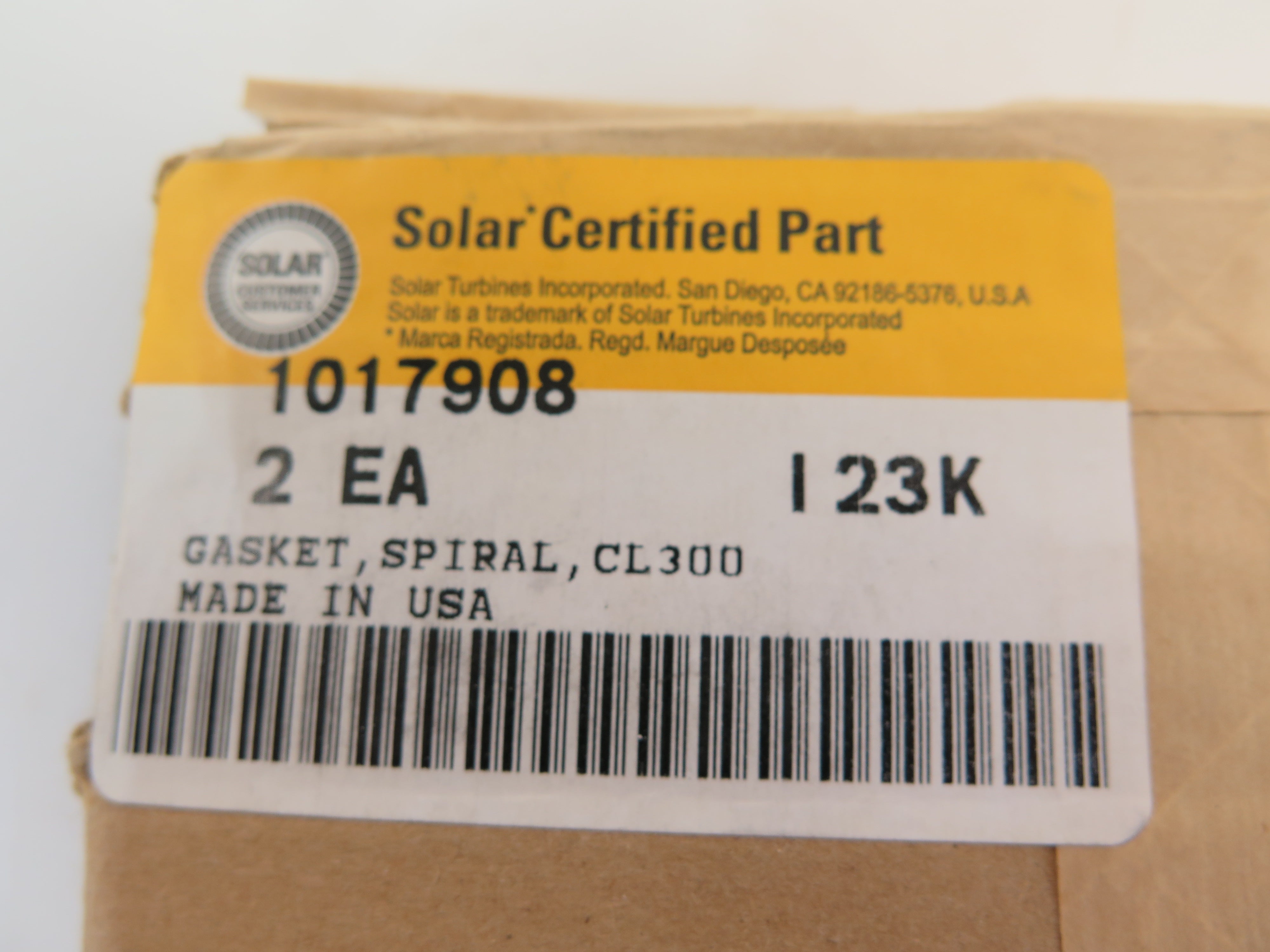 Caterpillar / Solar Certified Part 1017908 Gasket Spiral CL300 - Advance Operations