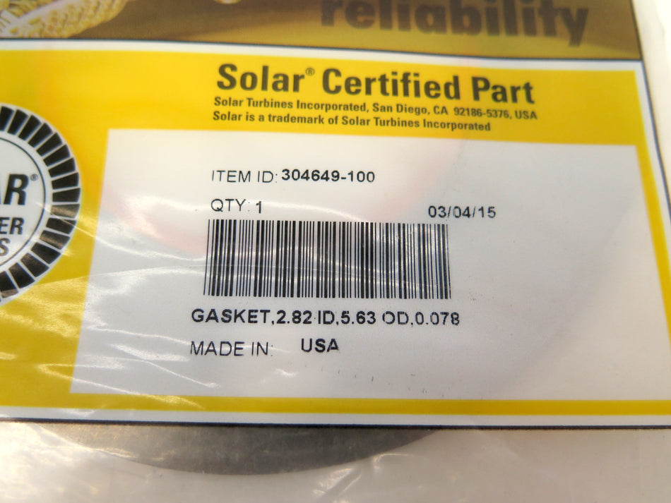 Caterpillar / Solar Certified Part 304649-100 Metallic Gasket - Advance Operations