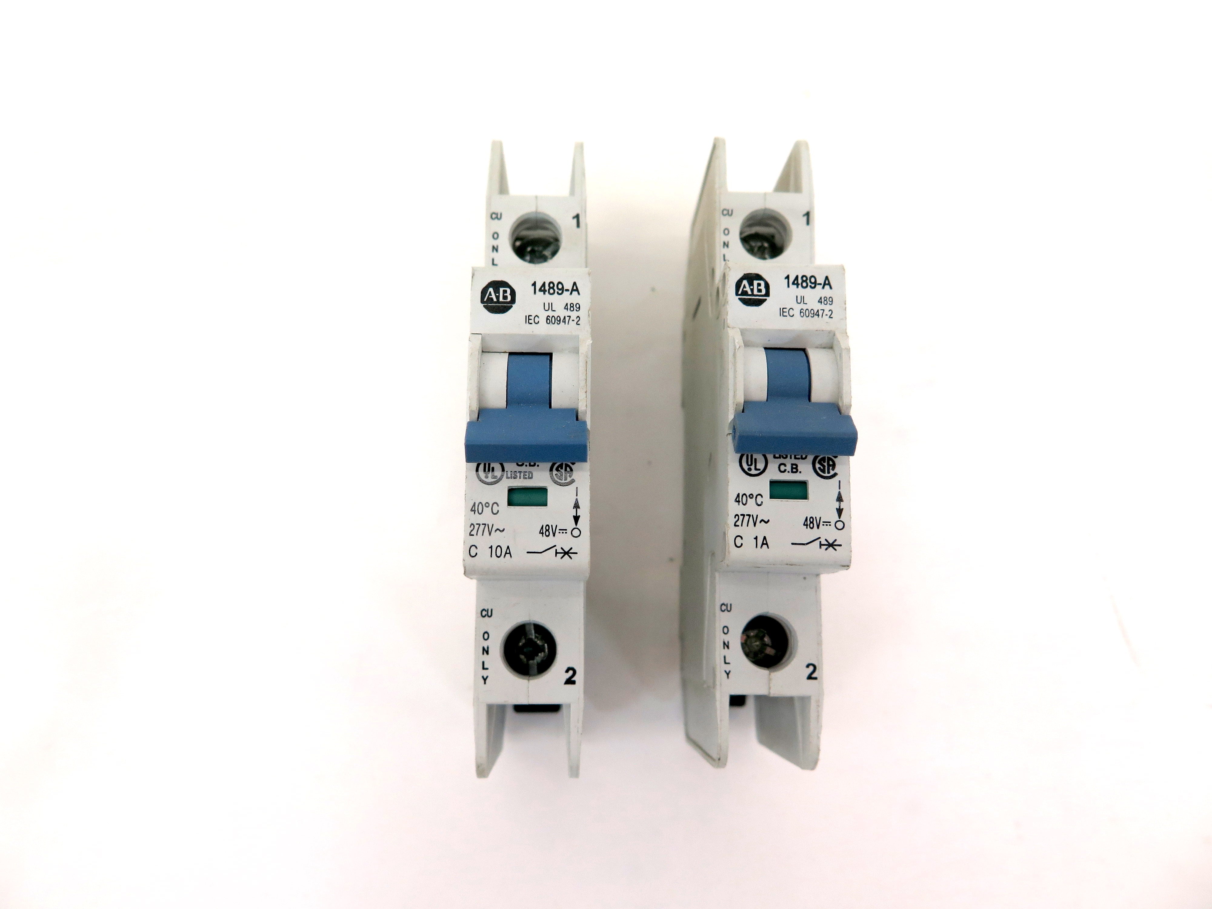 Allen-Bradley 1489-A 1 Pole Circuit Breaker LOT OF 2 - Advance Operations