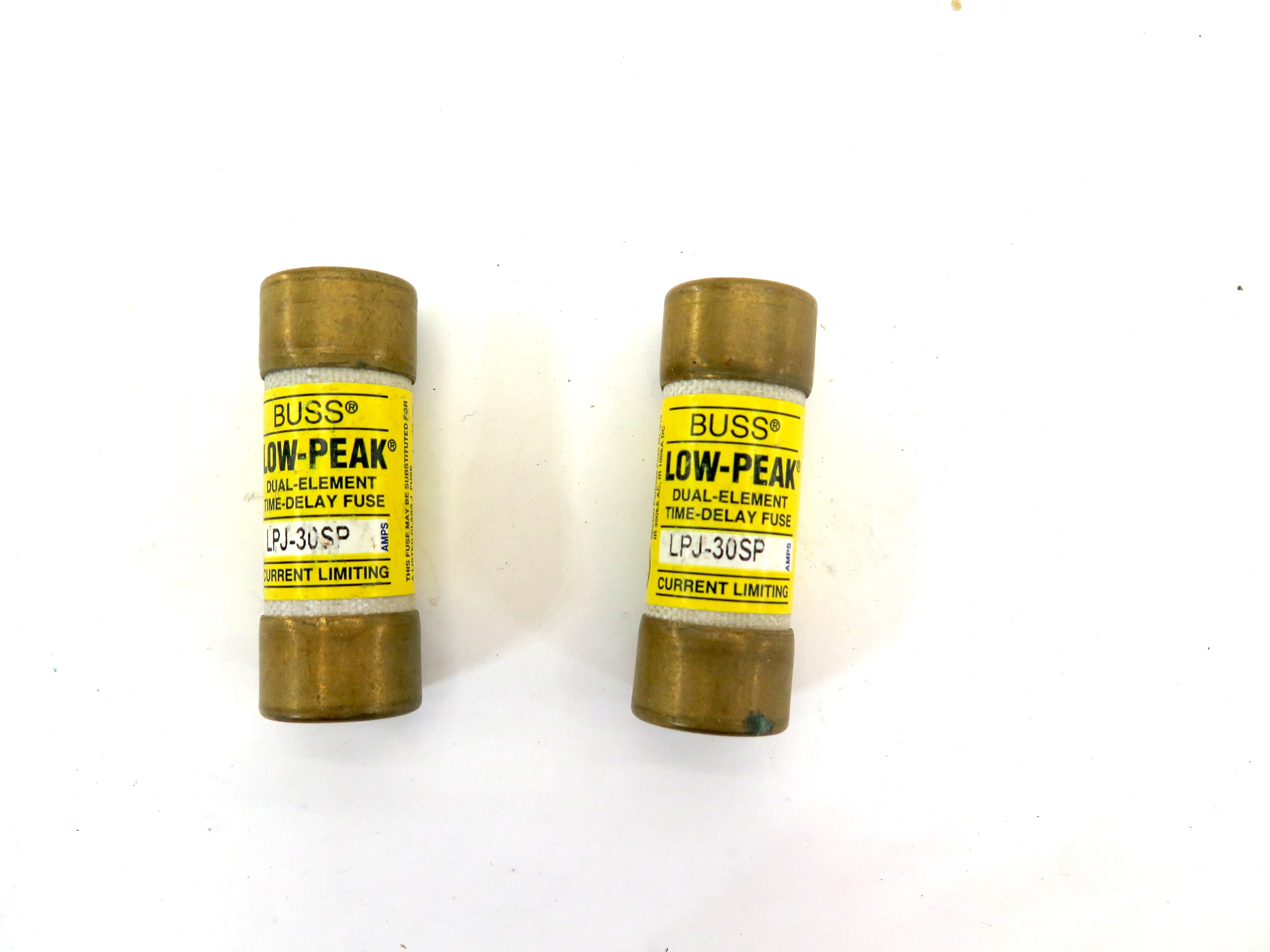 Buss Low-Peak Dual Element Time-Delay Fuse LPJ-30SP LOT OF 2 - Advance Operations