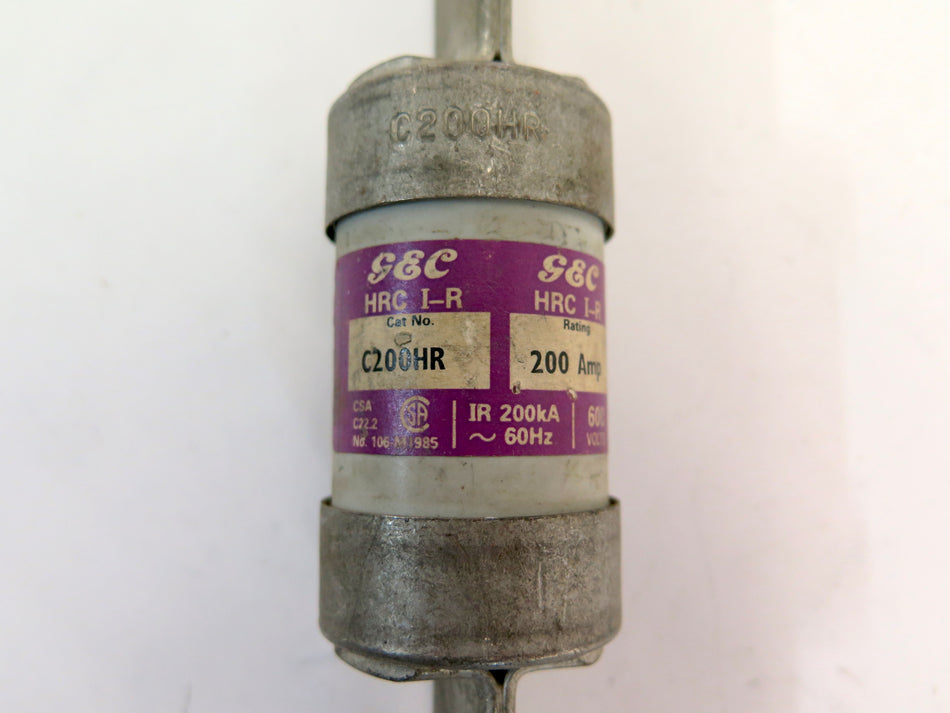 GEC C200HR 200A Fuse 600Vac - Advance Operations