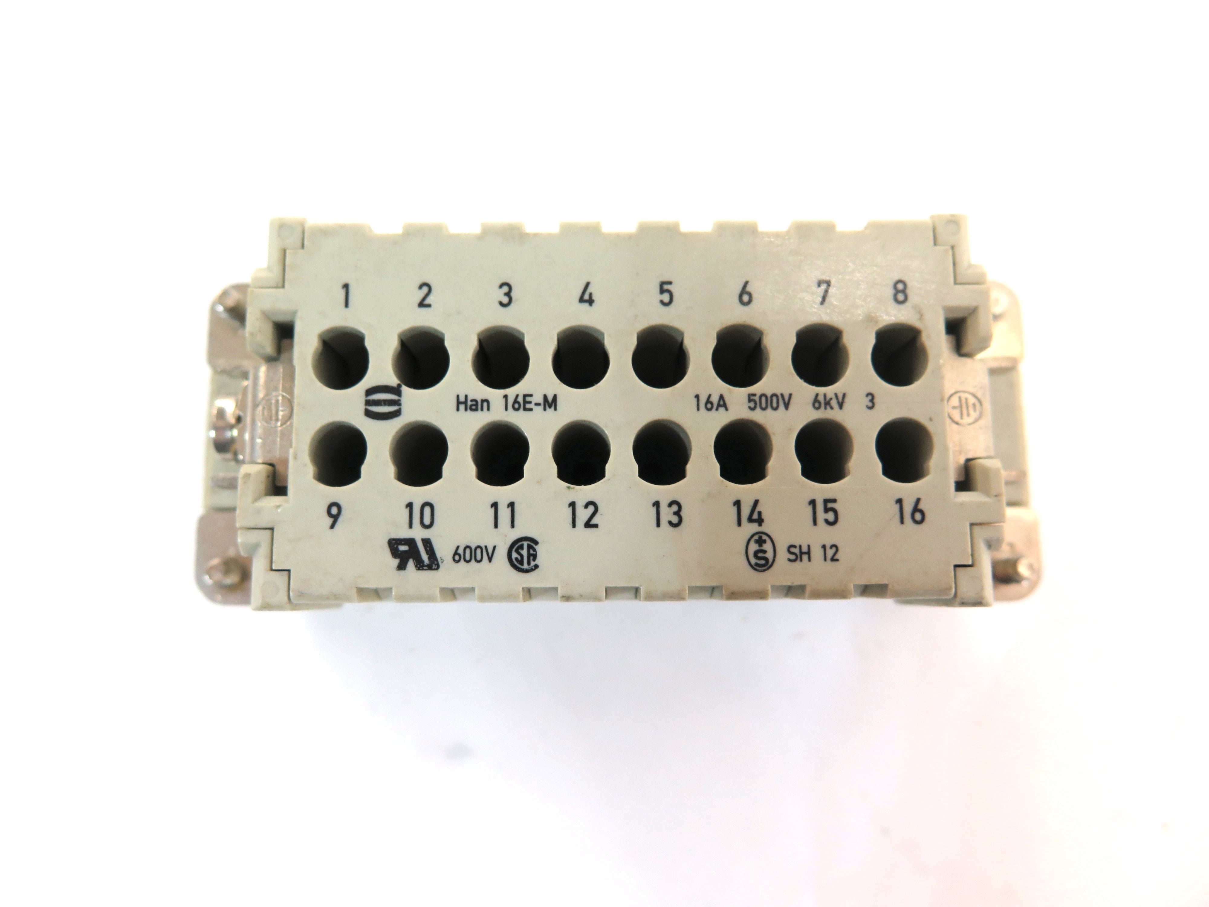 Harting HAN 16E-M Connector 16 PIN LOT OF 2 - Advance Operations