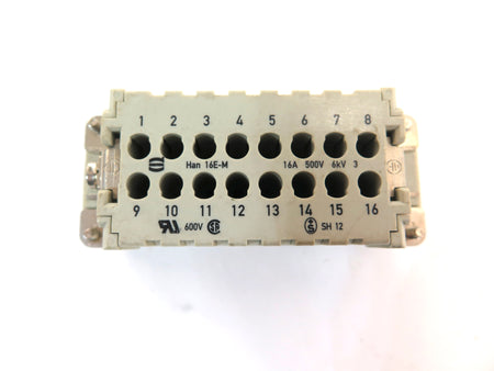 Harting HAN 16E-M Connector 16 PIN LOT OF 2 - Advance Operations