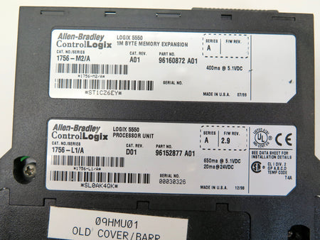 Allen-Bradley ControlLogix 1756-L1/A Processor Unit  & 1756-M2/A NO DOOR - Advance Operations