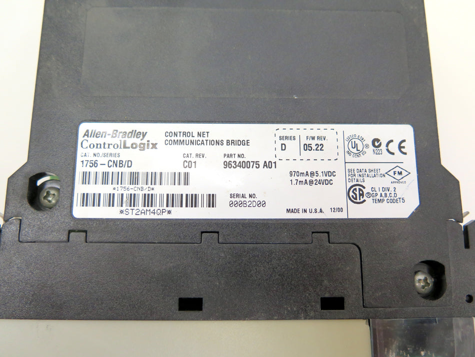 Allen-Bradley 1756-CNB/D Control Net Communication Bridge - Advance Operations