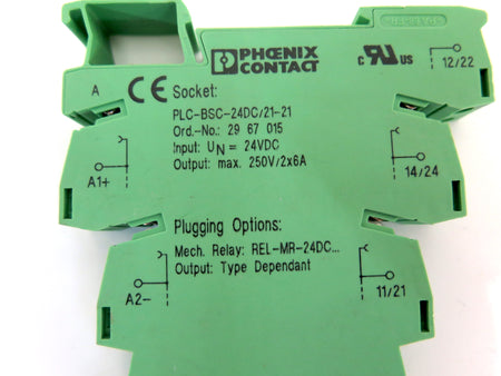 Pheonix Contact PLC-BSC-24DC/21-21 Relay Base With 29 61 192 Relay - Advance Operations