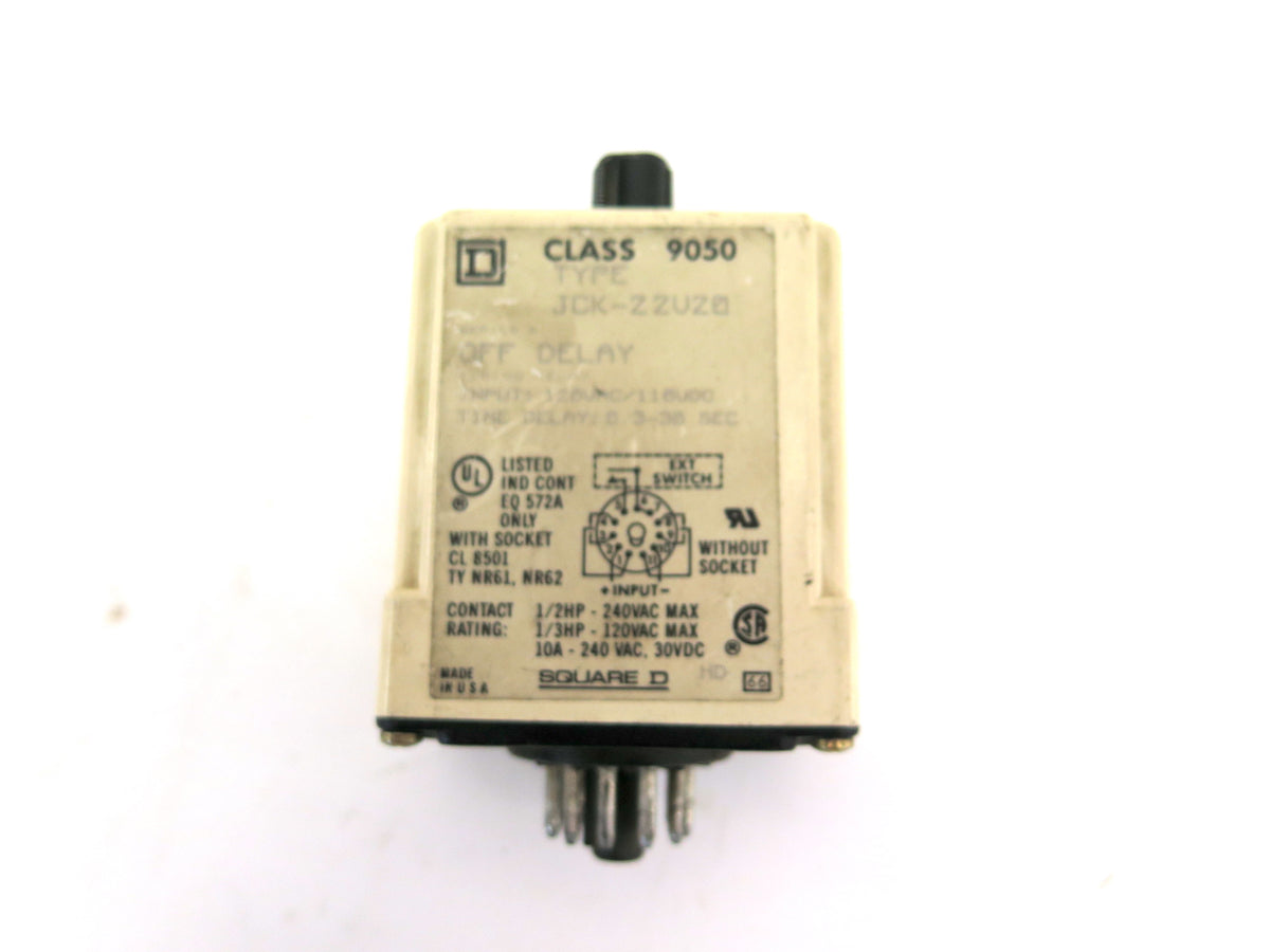 Square D JCK-22V20 Solid State Timing Relay - Advance Operations
