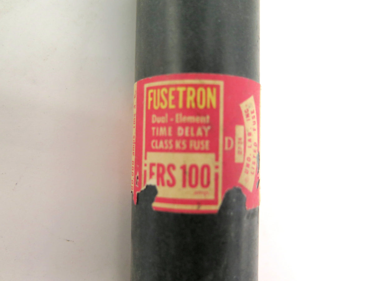 Fusetron FRS100 Fuse Time Delay 600V 100A LOT OF 2 - Advance Operations