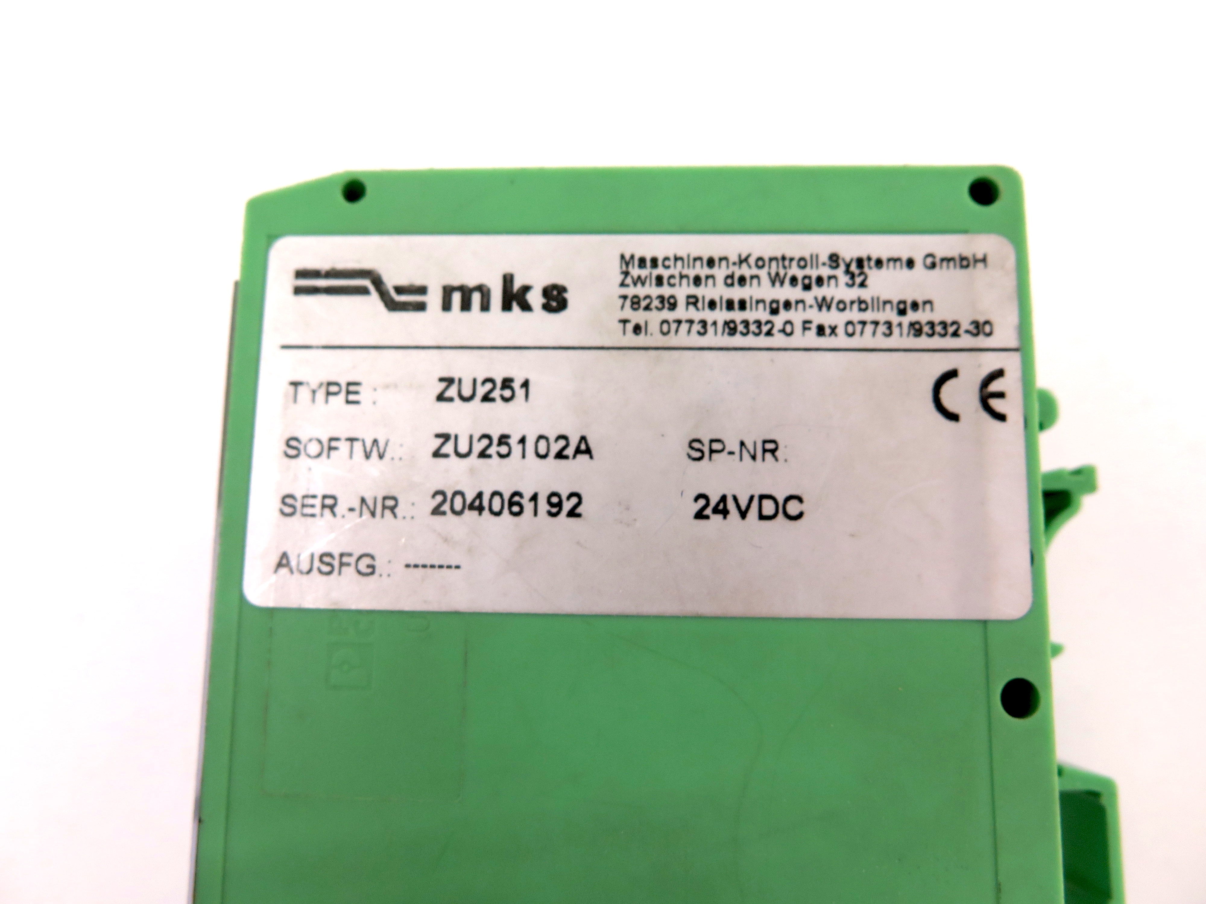 MKS ZU251 Incremental Counter Module With Analogue Output and Serial Interface - Advance Operations