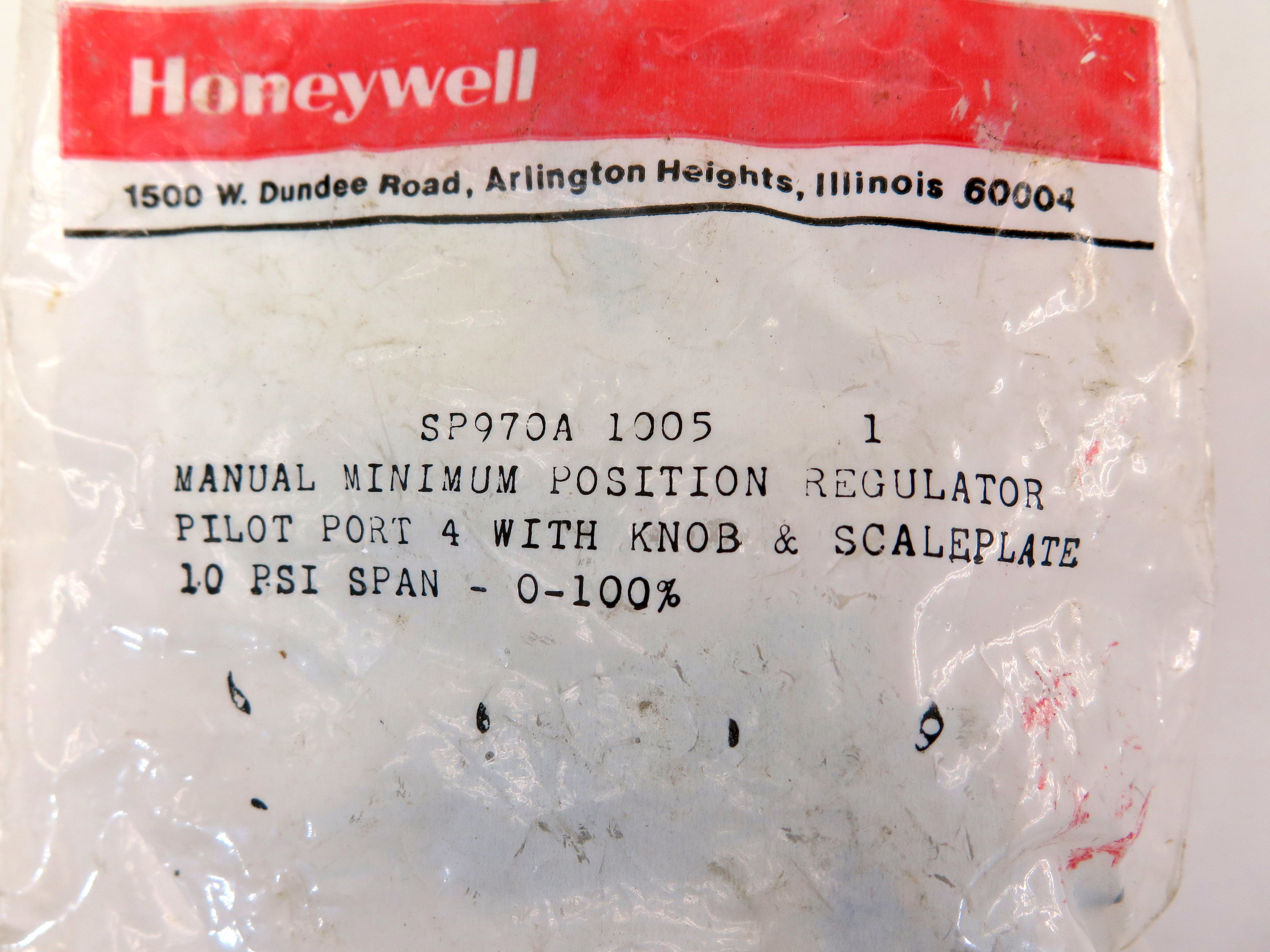 Honeywell SP970A 1005 1 Pneumatic Manual Minimum Position Regulator Pilot Port - Advance Operations