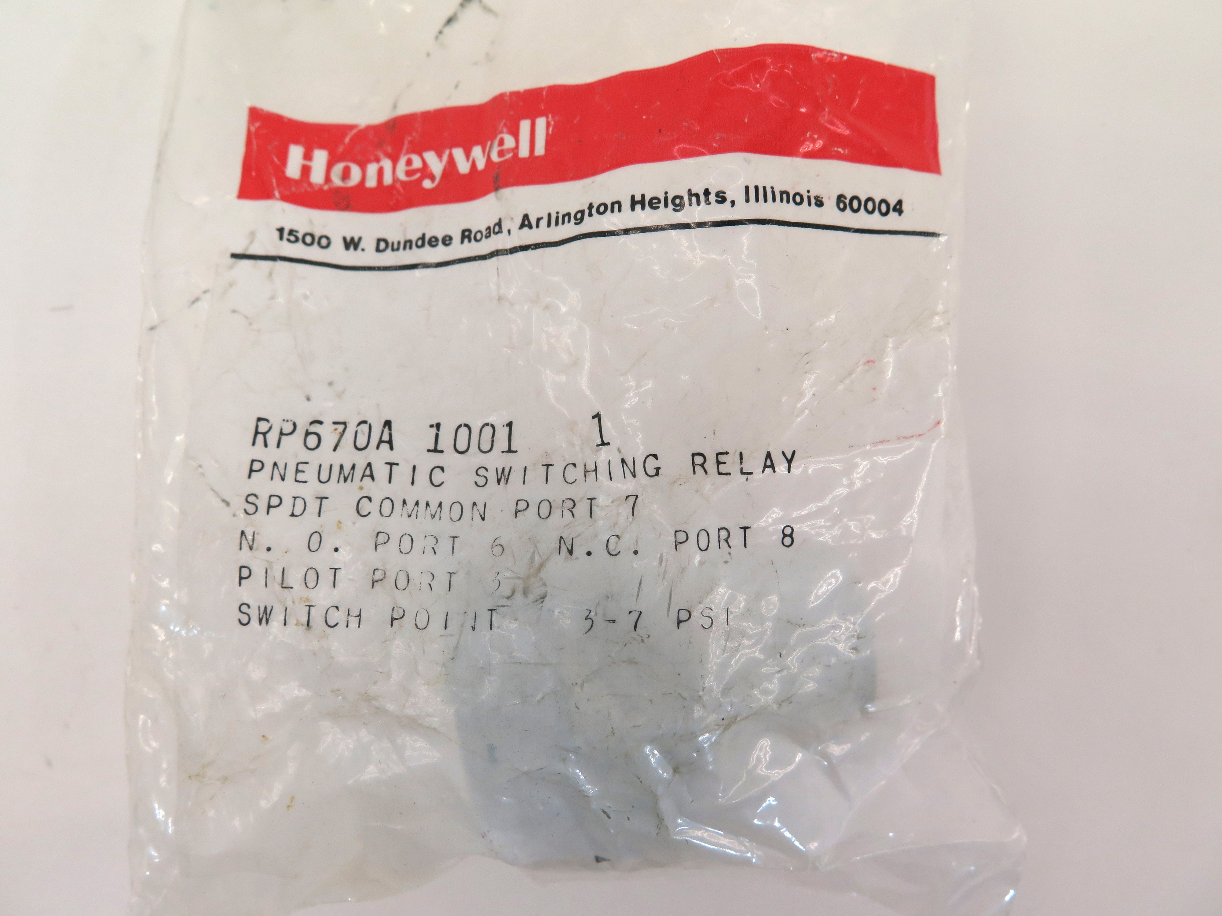 Honeywell RP670A 1001 1 Pneumatic Switching Relay SPDT Common Port 7 - Advance Operations