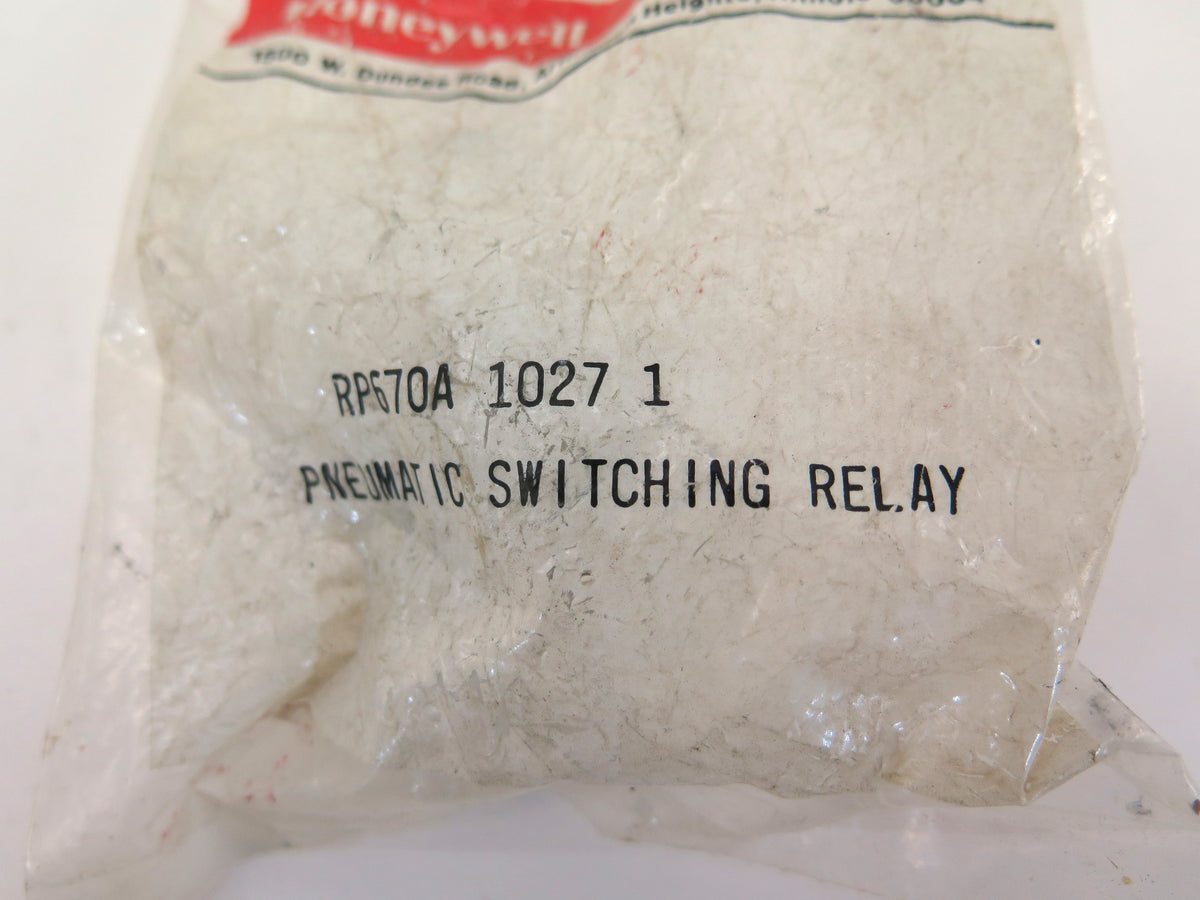 Honeywell RP670A 1027 1 Pneumatic Switching Relay - Advance Operations