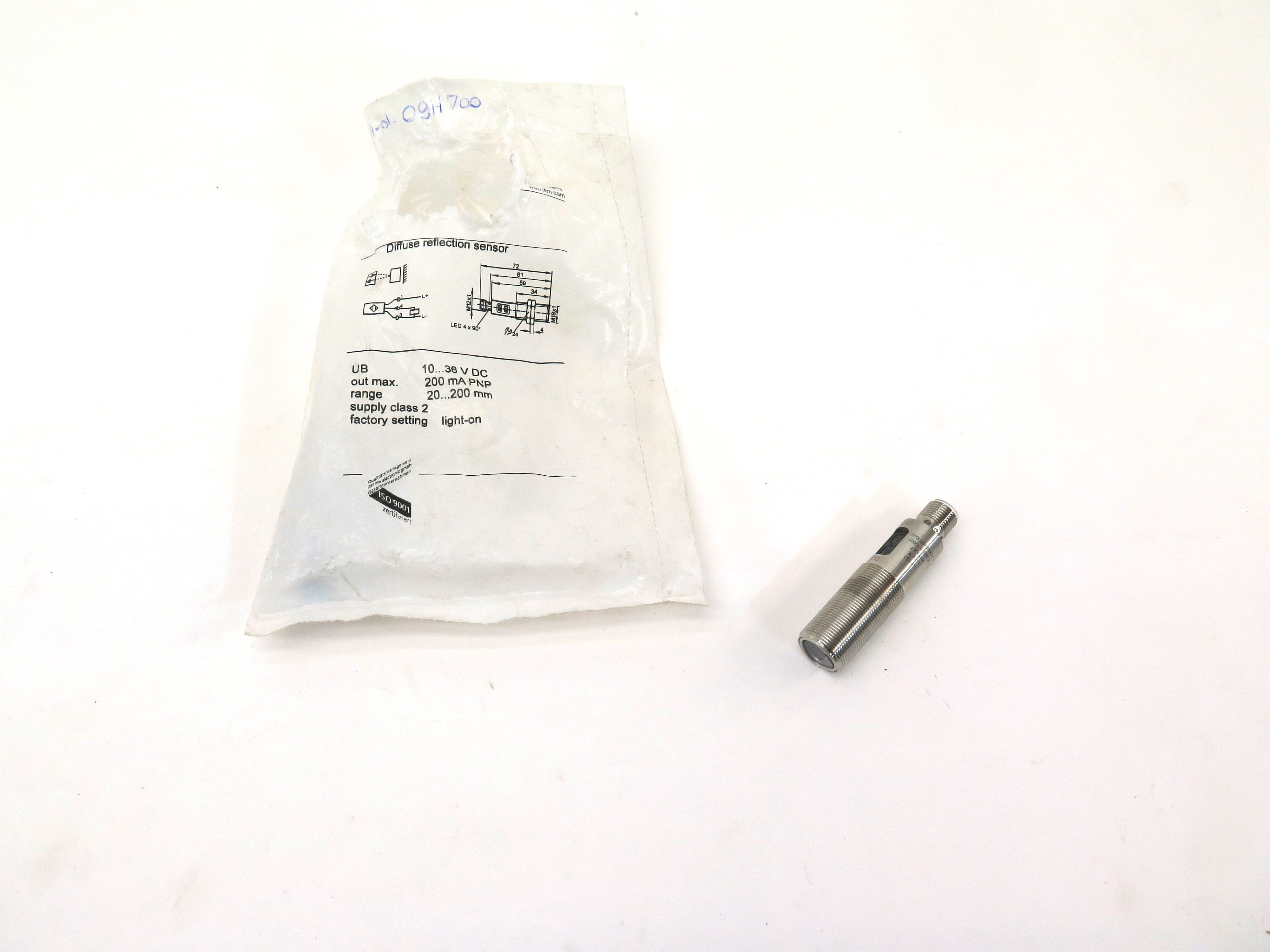 IFM 0GH700 Laser Diffuse Reflexion Sensor - Advance Operations